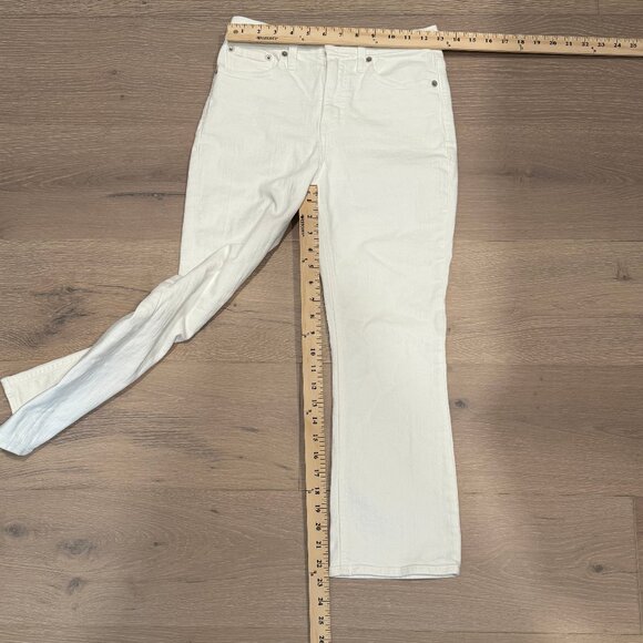 J. Crew Petite White High Rise Crop Flare Crop Jean - Picture 5 of 5